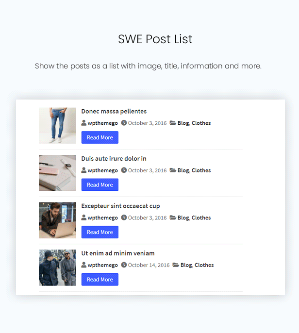 Post List Widget in Post Elements Plugin - Elementor Addon for Blog, Newspaper, Magazine
