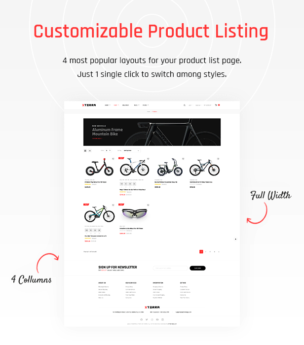 Xterra - Bike & Accessories Shop Elementor WordPress Theme