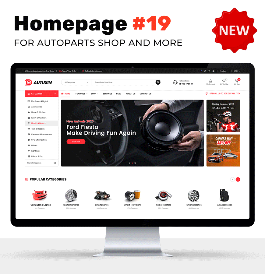 Autusin-Auto Parts WordPress Theme