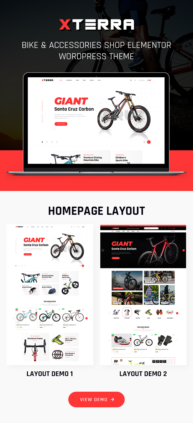 Xterra - Bike & Accessories Shop Elementor WordPress Theme