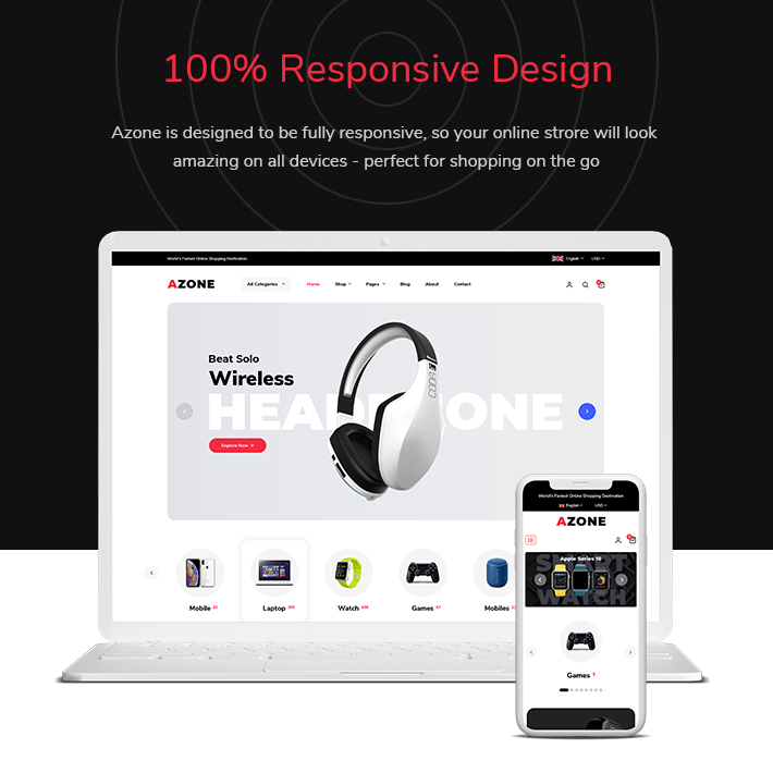 Azone - Electronics & Tech Shop Elementor WooCommerce WordPress Theme