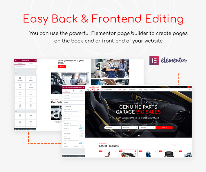 GoAuto - Auto Parts Store Elementor WooCommerce WordPress Theme
