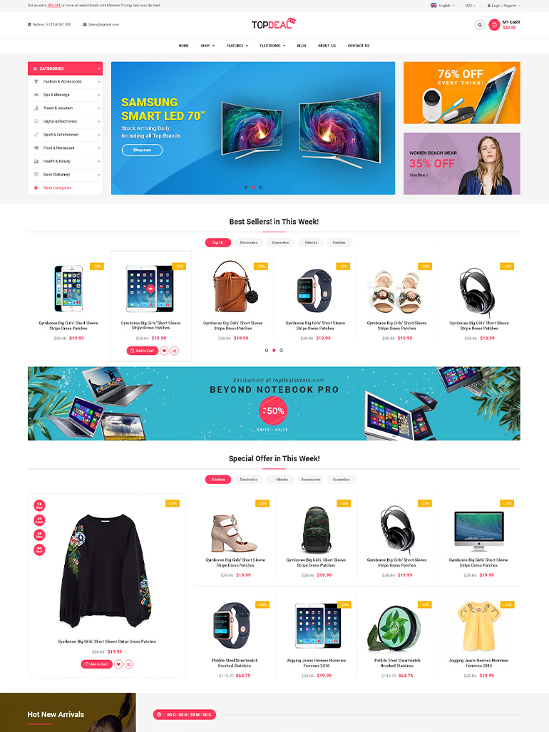 TopDeal - Multi Vendor Marketplace WooCommerce WordPress Theme