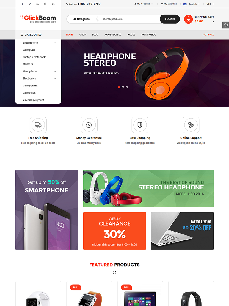 ClickBoom - Digital Store WooCommerce WordPress Theme