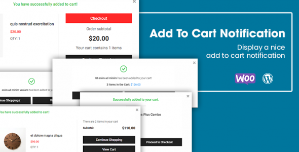 Add To Cart Notification-WordPress Theme